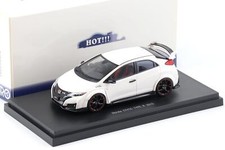 1:43 Ebbro Honda Civic Type R 2015 Japonais License Plate Championnat Blanc
