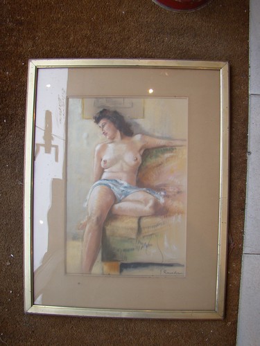 Pastel une belle - d'une, femme