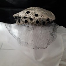 Bibi Vintage Noir Et Blanc Avec Voilette