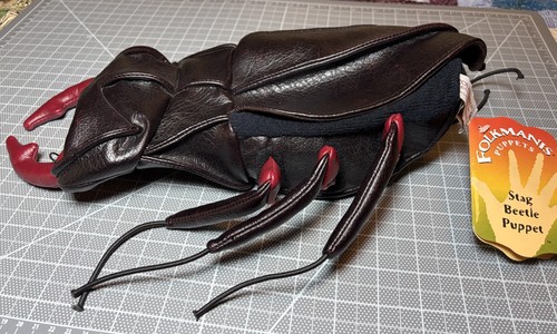 Folkmanis stag beetle hand - beetle,