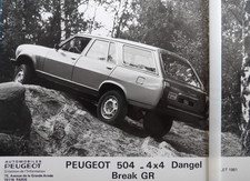 Photo presse PEUGEOT 504 4x4 DANGEL break GR 07 / 1981 cp54