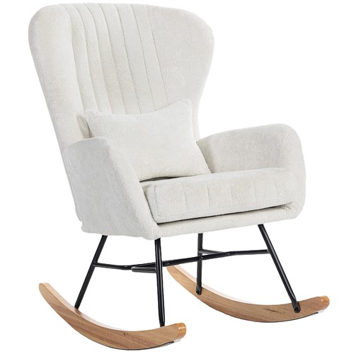 Homcom fauteuil bascule - fauteuil,