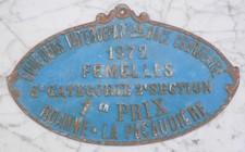 PLAQUE CONCOURS AGRICOLE