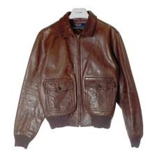 RARE/veste en cuir blouson aviateur  ralph lauren G-1 /1990-2000 /vintage/S