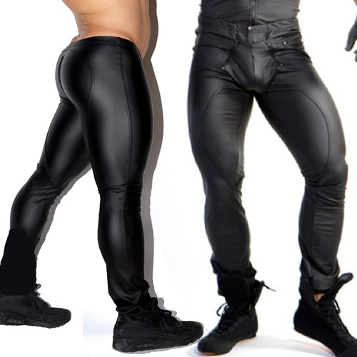 Noir pantalon cuir leggings - pantalon,