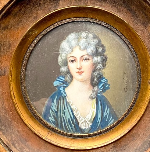 Antique portrait miniature - antique,