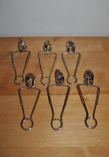 Lot de 6 Pinces à Escargots Metal Argenté SGDG France metal blanc  TTBE