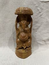 Statuette De Ganesh En Bois.