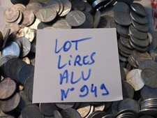 LOT 770 grammes de PIECES 5-10 LIRES italienne ITALIE monnaie en ALUMINIUM ALU