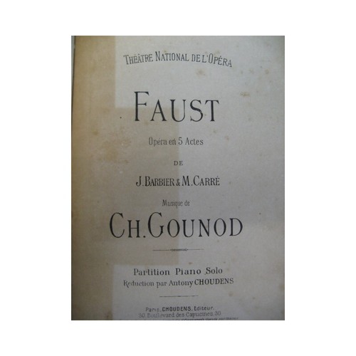 Gounod charles faust opéra - faust,