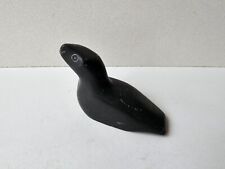 Sculpture sur pierre d'art Inuit Otarie / phoque esquimau Signée
