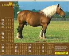 Almanach du facteur 2004.Cheval Comtois et Cheval Noir.