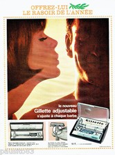 PUBLICITE ADVERTISING 026  1963  le rasoir Gillette ajustable Aristocraft
