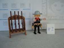 PLAYMOBIL vintage western shérif et râtelier fusils carabines 3381-A de 1986 #2