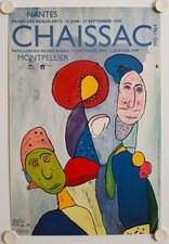 Affiche CHAISSAC 1998 Exposition Musées Nantes / Montpellier