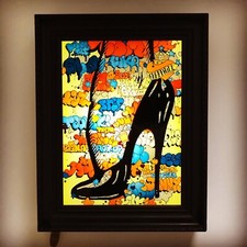 Rare acrylique sur plexi de