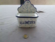 Ancienne boite d'allumettes en tôle émaillée