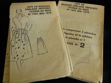 Patron ancien jupe en broderie