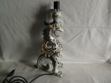 beau pied lampe rare signé  Rouen forme  dragon haut 34cm 