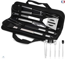  5Pcs Ustensiles Barbecue,Kit Barbecue Outil de Barbecue en Acier Inoxydable, 