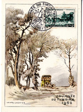 919+ FDC  CARTE 1er JOUR    JOURNEE DU  TIMBRE 1952 ROCHEFORT