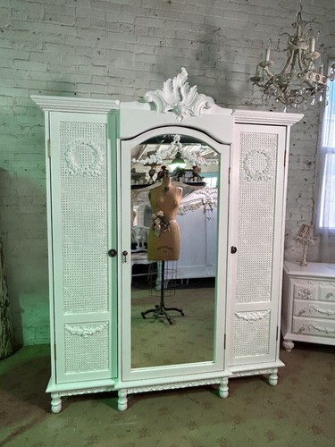 French armoire painted - french, cottage