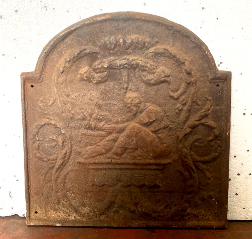 Plaque cheminée fonte - cheminée, en