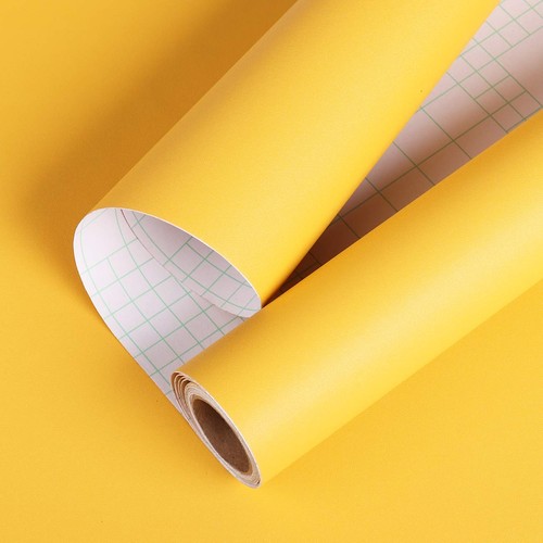 Papier peint adhésif jaune - papier,