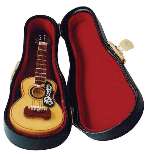 Guitare miniature bois maison - miniature,