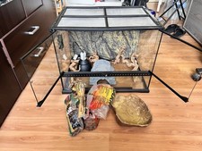 !!! LOT !!! Terrarium Reptile/Amphibien + Accessoires. TRÈS BON ÉTAT