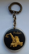 RARE Porte Clé NOIR - BOURBON - POCLAIN - EXCAVATRICE TY 45 - KEY RING