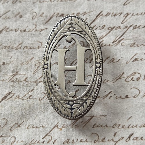 Monogramme lettre métal - monogramme, h