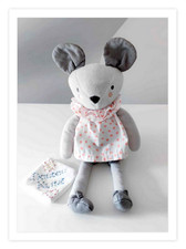 Peluche/Doudou Souris Gris