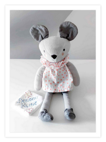 Peluche doudou souris gris - peluche/doudou,