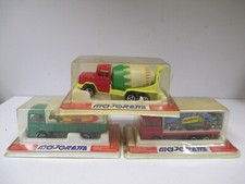 Lot 3 Camions MAGIRUS Beton + SAVIEM Container PUB MAJORETTE 227 + 214 BLISTER