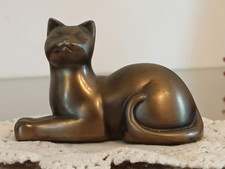STATUETTE SCULPTURE  CHAT  BRONZE DORE