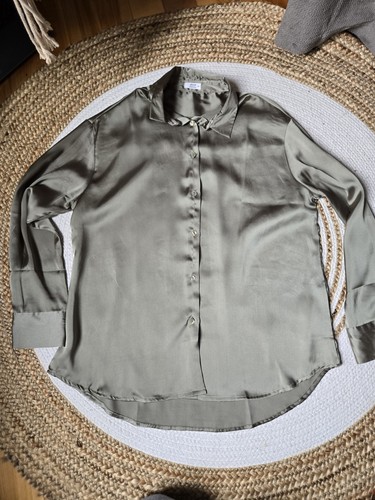 Ardene olive satin button - olive,