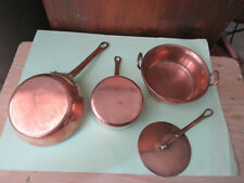 DINETTE POUPEE ANCIENNE  CUIVRE (4 éléments)