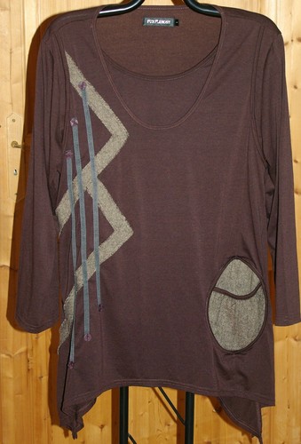 Tunique marron effet - marron,