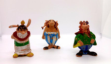 HUILOR - 3 figurines  BD ASTERIX - TELEFERIC, OBELIX et ASSURANCETOURIX - 1966's
