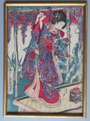 Estampe japonaise ancienne - estampe,