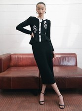 Robe Midi Texturée Florale