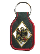 PORTE CLES TISSUS BRODE DOUBLE FACE LEGION ETRANGERE 1° RE AUBAGNE