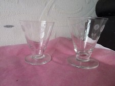 2 verres Art Deco ancien objet