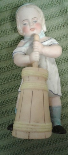 Vtg german porcelain - german?, churning