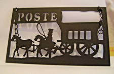 Enseigne publicitaire en métal - La Poste - 25 x 15 cm