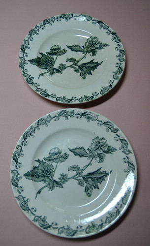 Assiettes anciennes plates - 2,