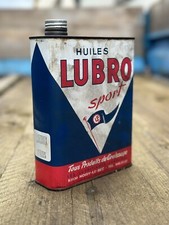 rare bidon HUILES LUBRO SPORT