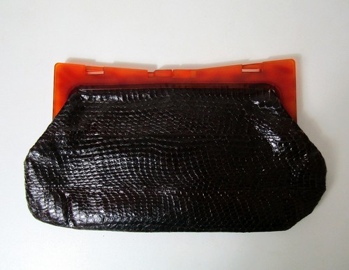 Ancien sac main - à, cuir