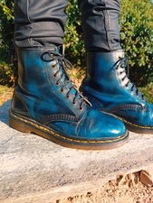 Dr. Martens Made In England Vintage Noir Bleu Uk6 39